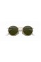 Ray-Ban RB3447 Round Metal S (50 - 21) con lenti Verdi e Oro frame Occhiali da sole