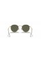Ray-Ban RB3447 Round Metal S (50 - 21) con lenti Verdi e Oro frame Occhiali da sole