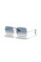 Ray-Ban RB1971 Piazza 1971 Classico L (54 - 19) con lenti Blu e Silver frame Occhiali da sole