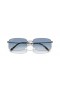Ray-Ban RB3717 XL (57 - 18) con lenti Blu e Silver frame Occhiali da sole