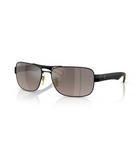 Ray-Ban RB3763M Scuderia Ferrari Collezione Chromance XXL (64 - 17) con lenti Grigio e Nero frame Occhiali da sole