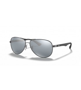 Ray-Ban RB8313 Carbon Fibre XL (61 - 13) con lenti Argento e Silver frame Occhiali da sole