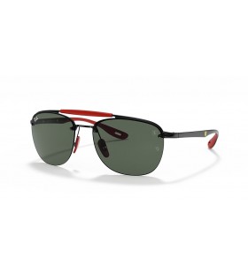Ray-Ban RB3662M Scuderia Ferrari Collection XL (59 - 17) con lenti Verde e telaio Nero Occhiali da sole