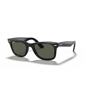 Ray-Ban RB2140F Original Wayfarer Classic L (52 - 22) con lenti Verde e telaio Nero Occhiali da sole