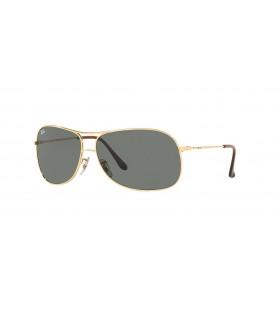 Ray-Ban RB3267 L (64 - 13) con lenti Verdi e Oro frame Occhiali da sole