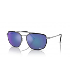 Ray-Ban RB3708 Chromance L (56 - 18) con lenti Grigio e Nero frame Occhiali da sole