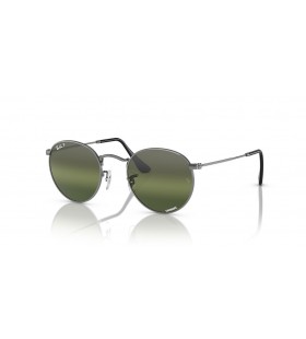Ray-Ban RB3447 Round Metal Chromance S (50 - 21) con lenti Argento e Silver frame Occhiali da sole