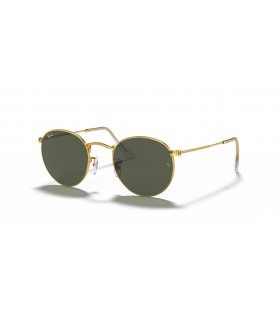Ray-Ban RB3447 Round Metal Leggenda Oro L (53 - 21) con lenti Verdi e Oro frame Occhiali da sole