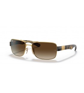 Ray-Ban RB3522 XXL (61 - 17) con lenti Marrone e Oro frame Occhiali da sole