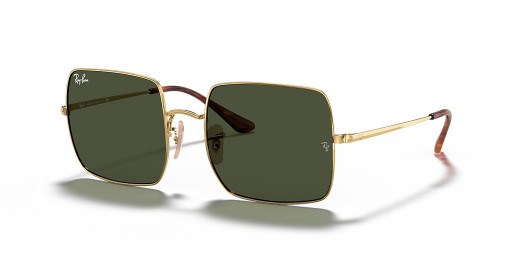 Ray-Ban RB1971スクエア1971年クラシックL(54-19)グリーンレンズ-ゴールドフレームサングラス