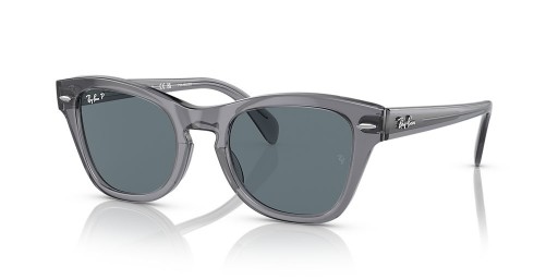 Ray-Ban RB0707S XL(53-21)ブルーレンズとグレーフレームサングラス