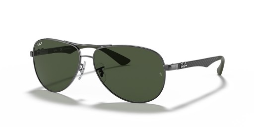 Ray-Ban RB8313カーボンファイバー XL(61-13)グリーンレンズや銀のフレームサングラス