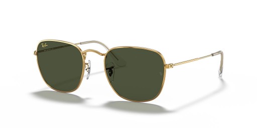 Ray-Ban RB3857フランクS(51-20)グリーンレンズ-ゴールドフレームサングラス