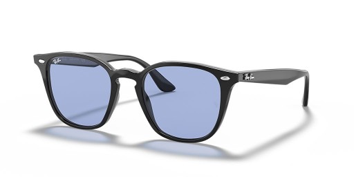 Ray-Ban RB4258F L(52-20)ブルーレンズは、黒フレームサングラス