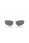 Ray-Ban RB3734XL(59-18)ブルーレンズゴールドフレームサングラス