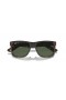 Ray-Ban RB4165FジャスティンクラシックM(55-17)グリーンレンズ-タートルフレームサングラス