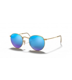 Ray-Ban RB3447ä¸¸Flashãƒ¬ãƒ³ã‚ºS(50-21)ãƒ–ãƒ«ãƒ¼ãƒ¬ãƒ³ã‚ºã‚´ãƒ¼ãƒ«ãƒ‰ãƒ•ãƒ¬ãƒ¼ãƒ ã‚µãƒ³ã‚°ãƒ©ã‚¹