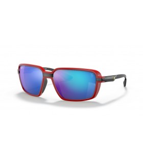 Ray-Ban RB8360Mスクーデリア-フェラーリの回収XXL(62-15）青色レンズ、レッドフレームサングラス