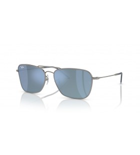 Ray-Ban RBR0102Sキャラバンの逆XXL(61-15)ブルーレンズや銀のフレームサングラス