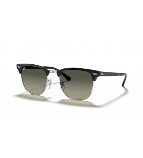Ray-Ban RB3716Clubmaster金属L(51-21)灰色のレンズは、黒フレームサングラス