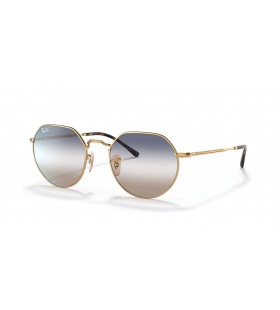 Ray-Ban RB3565ジャックL(53-20)透明レンズ、ゴールドフレームサングラス