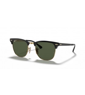 Ray-Ban RB3716Clubmaster金属L(51-21)グリーンレンズは、黒フレームサングラス