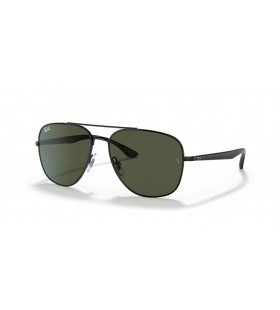 Ray-Ban RB3683L(56-15)グリーンレンズは、黒フレームサングラス