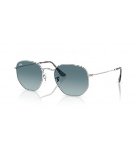 Ray-Ban RB3548N六角形平面レンズM(51-21)灰色のレンズや銀のフレームサングラス