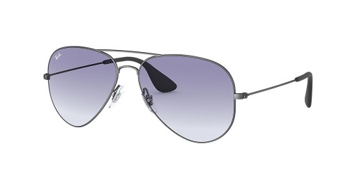 Ray-Ban RB3558 L (58 - 14) med Blå linser og Svart frame Solbriller