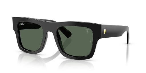 Ray-Ban RB2217M Scuderia Ferrari Samling L (53 - 21) med Grønne linser og Svart frame Solbriller