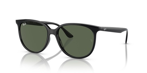 Ray-Ban RB4378 S (54 - 16) med Grønne linser og Svart frame Solbriller