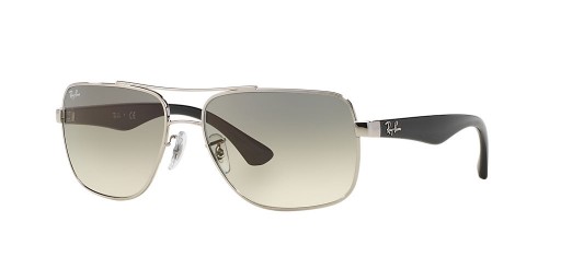 Ray-Ban RB3483 L (60 - 16) med Grå linser og Sølv frame Solbriller