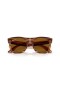 Ray-Ban RBR0502SF Wayfarer Omvendt M (53 - 20) med Brune linser og Brown frame Solbriller