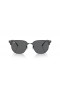 Ray-Ban RB4416 Nye Clubmaster XL (53 - 20) med Grå linser og Svart frame Solbriller