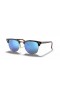Ray-Ban RB3016 Clubmaster Flash Linser L (51 - 21) med Blå linser og Tortoise frame Solbriller