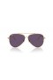 Ray-Ban RBR0101S Aviator Omvendt L (59 - 11) med Fiolett linser og Gull frame Solbriller