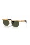 Ray-Ban RB3875 Wayfarer Deluxe L (53 - 18) med Grønne linser og Gull frame Solbriller