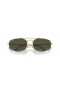 Ray-Ban RB3845 Explorer V XL (57 - 17) med Grønne linser og Gull frame Solbriller