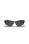 Ray-Ban RB4314N Nina M (54 - 18) med Grønne linser og Svart frame Solbriller