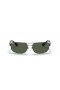 Ray-Ban RB3445 M (61 - 17) med Grønne linser og Svart frame Solbriller