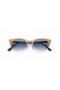 Ray-Ban RB3946 Clubmaster Oval S (52 - 19), med Blå linser og Beige frame Solbriller