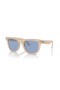 Ray-Ban RBR0502SF Wayfarer Omvendt M (53 - 20) med Blå linser og Beige frame Solbriller