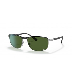Ray-Ban RB3671CH Chromance XXL (60 - 16) med GrÃ¸nne linser og Svart frame Solbriller