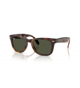 Ray-Ban RB4105 Wayfarer Folding Klassiske L (50 - 22) med GrÃ¸nne linser og Tortoise frame Solbriller