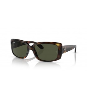 Ray-Ban RB4389 L (58 - 17) med Grønne linser og Tortoise frame Solbriller