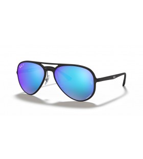 Ray-Ban RB4320CH Chromance L (58 - 16) med Blå linser og Svart frame Solbriller