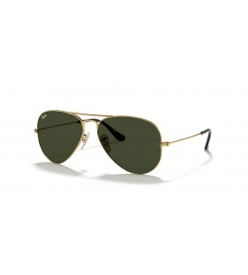 Ray-Ban RB3025 Aviator Havana Samling XL (58 - 14) med GrÃ¸nne linser og Gull frame Solbriller