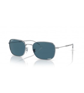 Ray-Ban RB3706 XL (57 - 20) med BlÃ¥ linser og SÃ¸lv frame Solbriller