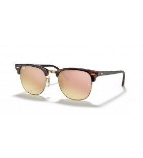 Ray-Ban RB3016 Clubmaster Flash Linser L (51 - 21) med Kobber linser og Tortoise frame Solbriller