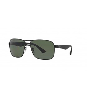 Ray-Ban RB3516 M (59 - 15) med Grønne linser og Svart frame Solbriller